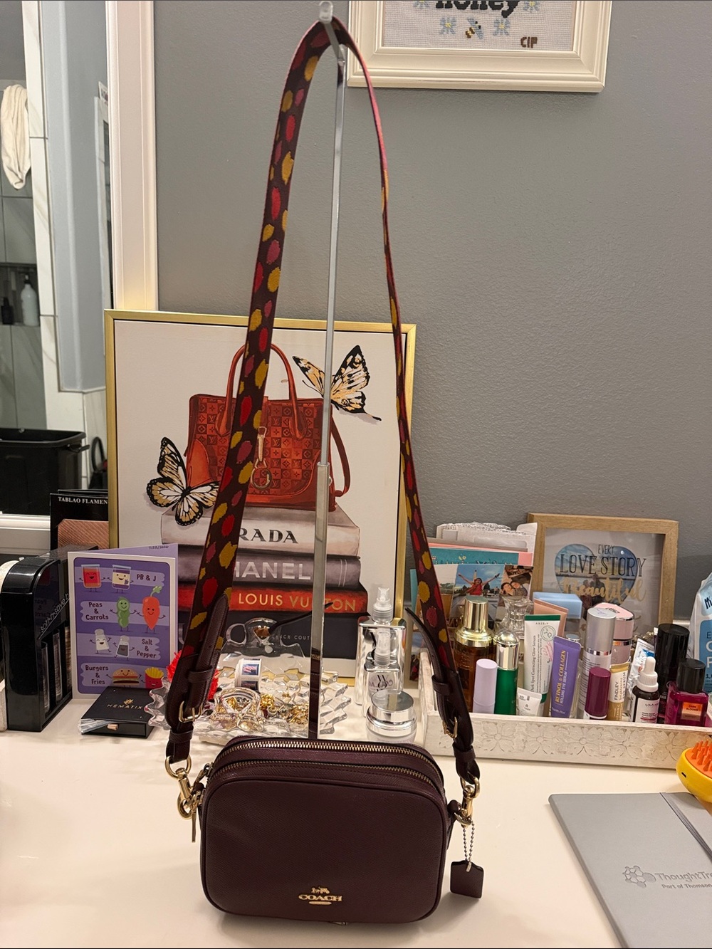 Coach Leather Shoulder Camara bag .